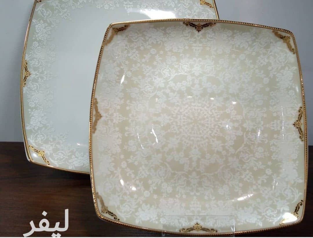 سرویس چینی پردیس ۶ نفره طرح لیفر طلایی