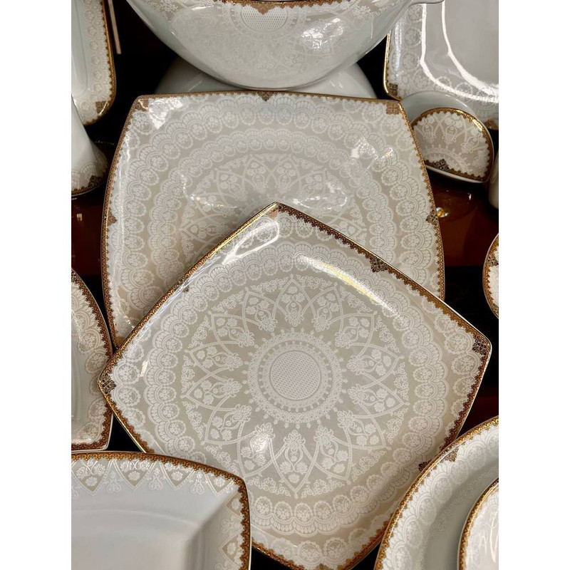 سرویس چینی پردیس ۶ نفره طرح سیسیل طلایی