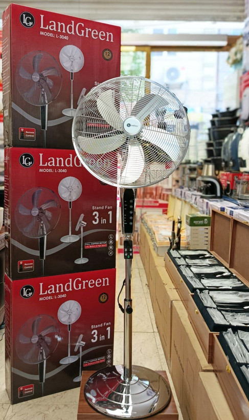 پنکه تمام استیل LG لند گرین